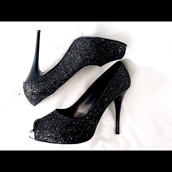 GIUSEPPE ZANOTTI Black Sequence High Heel Open Toe - Picture 3 of 8